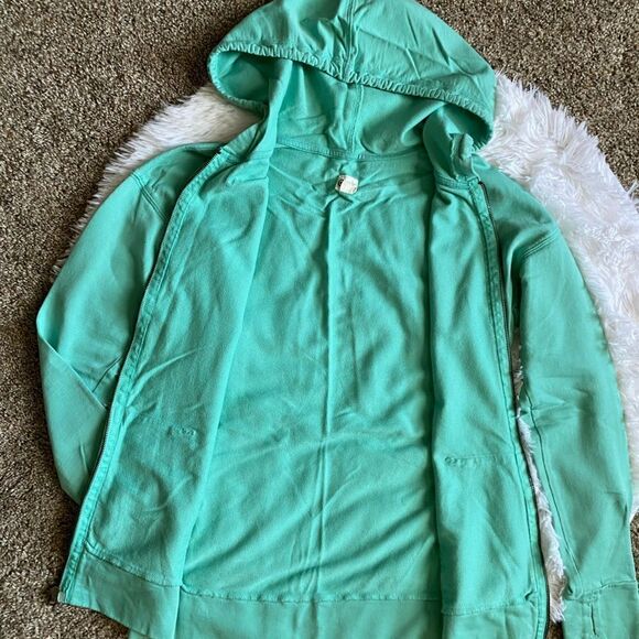 Toms X Target Lightweight Hooded Jacket Zipped Front Green Womens Size Small - Picture 3 of 9